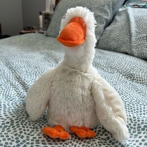 Plush White and Orange Stuffed Animal